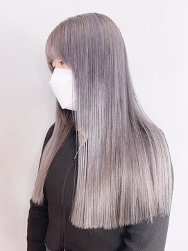 アルバム 渋谷パルコ(ALBUM) シルバーアッシュ_チェリーブラウンフェミニンロング_ba370651