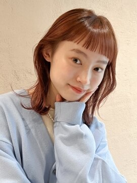 ルル 表参道(lulu.) 暖色カラー/暖色/オレンジ/ピンク/ボブ/重めカット