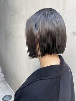 スロウヘアシェア(slow hair×share)の写真/なめらかストレートが叶う＜slow独自のちゅるん髪カラー【髪質改善極上トリートメントカラー】＞が大好評☆