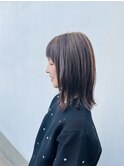 ナチュラルハイライト☆外ハネミディアム