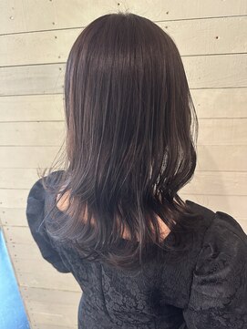 ルノン フィージュ(LUNON fieju) 暗めでも透明感ダークグレージュ/伸ばしかけヘアー/髪質改善