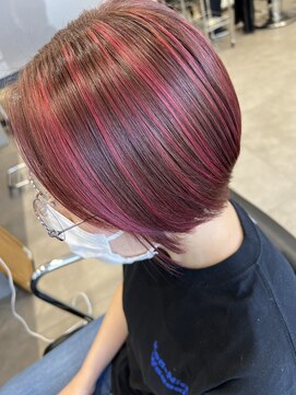 ブランシェ 名鉄小幡駅前店 ハイライト×バイオレットピンクカラー