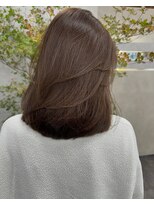 オズ 安積店(OZ) 安積ミルクティーベージュグレージュカラーブリーチウルフボブ