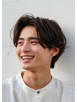 メンズ ルシードスタイル アウラ 松戸市五香(LUCIDO STYLE Aura)&nbsp;センター分け【五香#メンズカット#＜理容室＞#ブリーチ#眉毛】