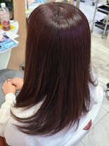 プレジール PLAISIR 大人女性のフェミニンピンクカラー+髪質改善トリートメント