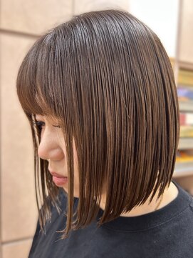 プラーナ 鶴岡南店 クラシカルボブ酸性縮毛矯正
