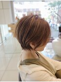 小田急相模原で叶う白髪ぼかしハイライト×大人ショートボブ