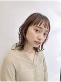 イメチェンヘアスタイル外ハネボブワイドバング