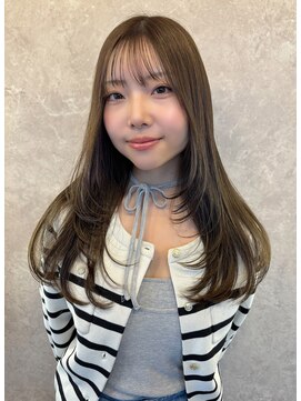 キイ ギンザ(k.e.y GINZA) レイヤーカット/オリーブベージュ/フロントレイヤー