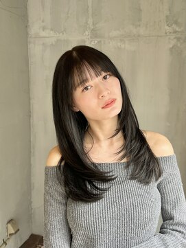 ジーテ 渋谷(gite) オリーブグレージュ×レイヤーカット【渋谷/縮毛矯正/髪質改善】