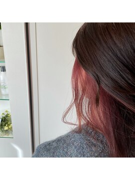 ピンクインナーカラー小顔11.20