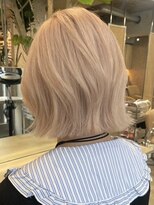 サンクマーケット 渋谷(cinq MARKET) 渋谷ブリーチカラータッセルボブホワイトブロンドカラー金髪韓国