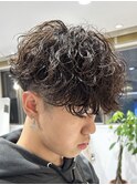 波巻きパーマ