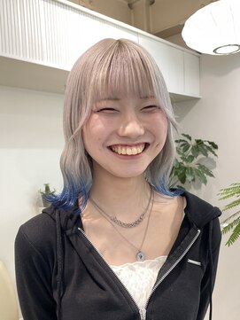 ◎ブロンドハイトーンカラーデザインカラーアンブレラカラー金髪