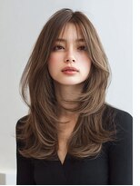 ダル 渋谷/表参道(DAL.)&nbsp;レイヤーカット髪質改善カラー透明感カラー顔まわりカット