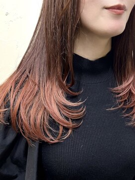 シュリット(schritt) シャギーレイヤーグラデーションカラーピンク　渋谷NAMI