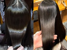 髪質改善 美髪ストレートプログラムの特徴：艶のある美しい髪に