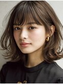 ボブレイヤー/大人ボブ/トレンドカラー/マロンベージュ/前髪あり