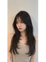 インデックスヘアソア(in'dex hair soar) 髪質改善グレージュカラーカーキベージュレイヤーロング錦糸町