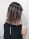 ミディ×バレイヤージュ
