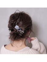 アグランテトラ 野田阪神店(a Gland tetra) ふわゆる下めシニオン☆ヘアアレンジ　お呼ばれパーティ♪