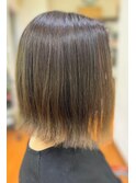 20代30代40代髪質改善カラーアッシュベージュ艶感ストレートボブ