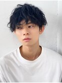 ツイストスパイラルパーマ×ツーブロック