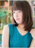 斜めバングくすみカラー小顔透け感ワンカールc5川口30代40代50代