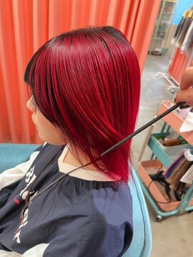 ボックスミコ(Box mico.) 【フェイスフレーミング☆】ブラック×レッドのデザインカラー