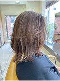 20代30代40代顔まわりレイヤーハイライトミディアム白髪ぼかし