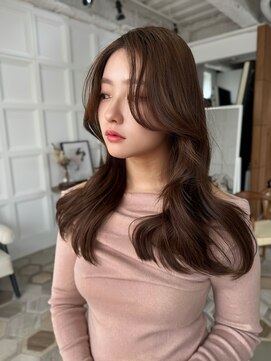 アンジェリカラボ 梅田店(ANGELICA LABO) どこから見ても可愛いレイヤーカット×くびれ巻き×ブラウン川又