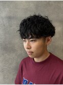 メンズ波巻きパーマ