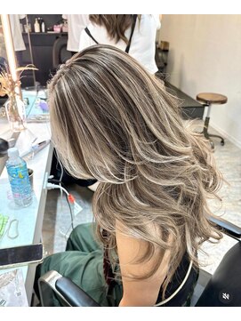 ブレンド 渋谷(BLend) 前髪アンブレラカラーこなれミディイメチェンウェーブパーマ