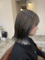 リノカヒリ(Lino kahili)&nbsp;イヤリングカラーブルー×オリーブグレージュ