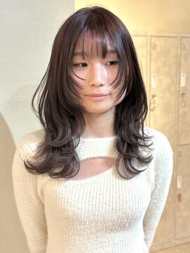 グリッター 仙台中央店(GRITTERs) ラベンダー アッシュグレー 顔周りレイヤー ハイトーン