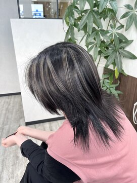 ベルヘアーデザイン 堺東(Belle hair Design) コントラストハイライト/ハイライト/外国人風/ウルフヘア