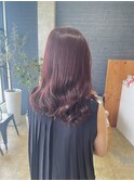 ハイライト×ワインレッドカラー＊