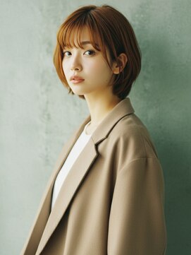 ライクバイコトナ 越谷(RIKE by kotona) 大人ショート/アプリコットオレンジカラー/髪質改善/越谷/30代