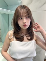 ロンド シャルム 吉祥寺(Lond charme) バタフライカットグレーブラウンワンホンレイヤー/
