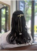 ハーフアップ
