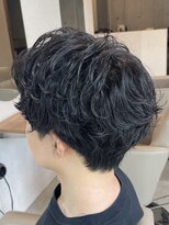 ブルニール 中崎町(BLEUNIR) シャドウパーマ 無造作 韓国メンズ シースルーマッシュ