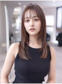 ミディアム韓国レイヤーハッシュカット髪質改善トリートメント