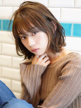 シー バイ ロンド 新宿(Sea by Lond) 【藤原三知代】外ハネワンカールあざとアッシュブラウン