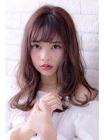 ヘアーアートシフォン 池袋西口店(Hair art chiffon)&nbsp;カーキベージュ濡れ髪ボブルフストカールショコラベージュ抜け感