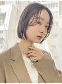 ミニボブ大人可愛い20代30代40代小顔カット前下がり