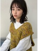 暗髪 外ハネくびれレイヤー
