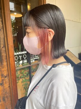 へアサロンアンドカフェガーデン(hair salon&cafe GARDEN) イヤリングカラー/ケアブリーチ/ピンクベージュ