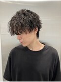 波巻きパーマ