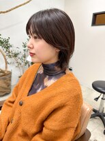 アム(amu)&nbsp;ミディアムレイヤー/ブラウンカラー/ミディアムウルフ