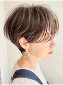 30代40代50代イメチェンフルバングレッドブラウン似合わせカット